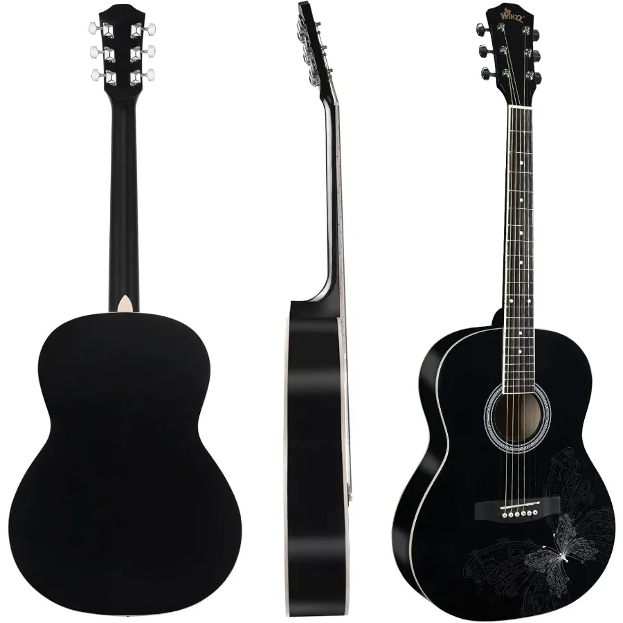 AF227A Guitarra acústica acústica de concerto de 39 polegadas com kit completo borboleta elegante