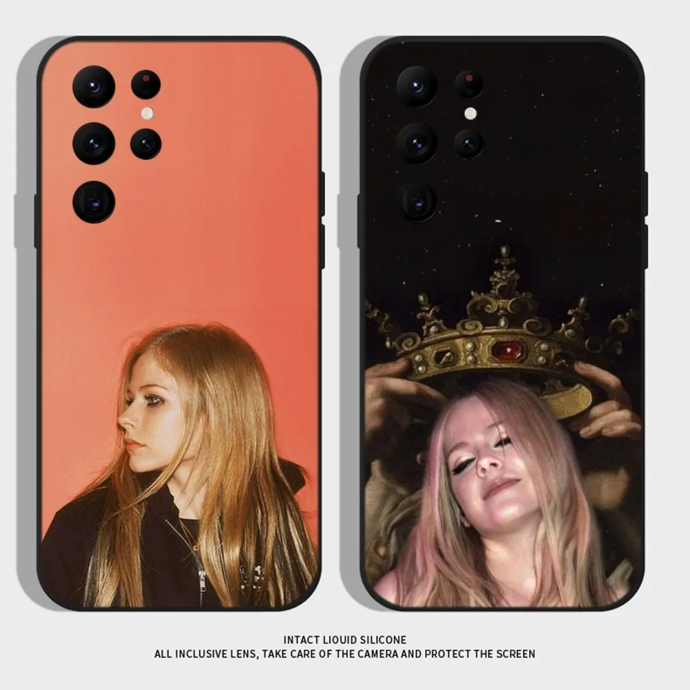 Singer Avril Lavigne Phone Case For Samsung S24,S22 Ultra,S20,S30 plus,S22 plus,S23,S30 ultra 5G Silicone Cover