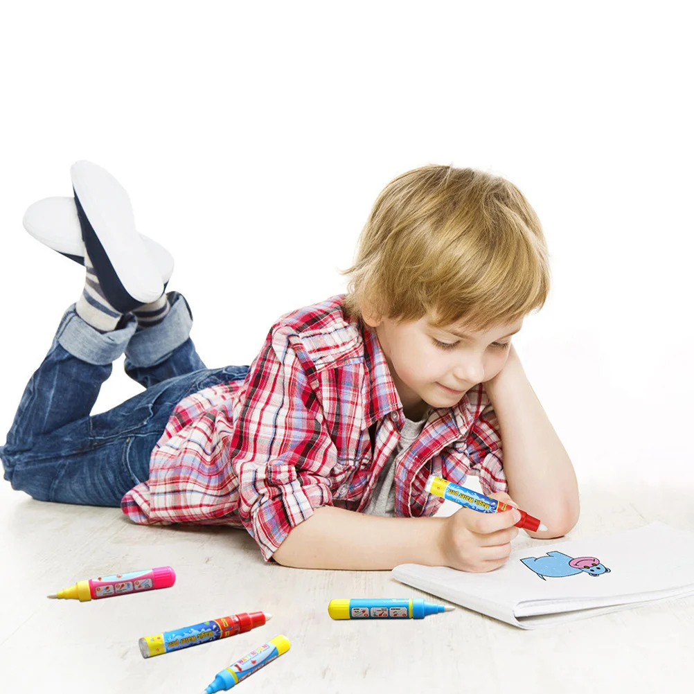 

2Pcs Water Painting Brush Pen Bright Plastic Hand Drawing Pen for Children Portable Water Doodle Pens Smooth Creative Art