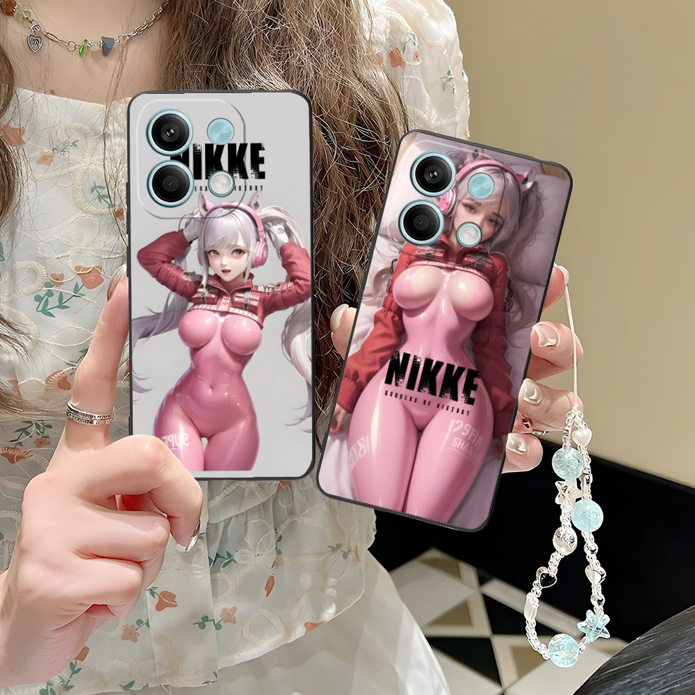 Goddess NIKKE Alice Mobile Cell Phone Case for Xiaomi POCO M6 M5 M4 M3 X6 X5 X4 X3 F6 F5 F4 F3 F2 C40 Pro GT 5G Black Cover