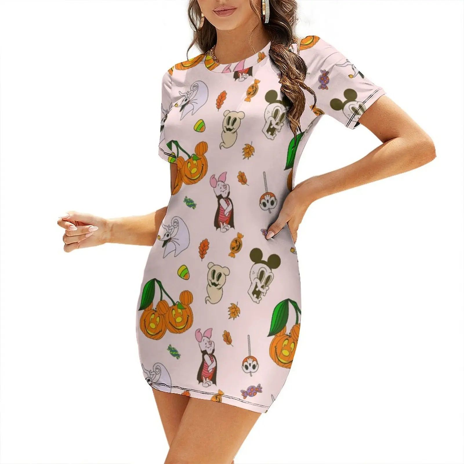 Spooky Theme Park icons Short Sleeved Dress long sleeve dresses elegant evening dresses for women 2025