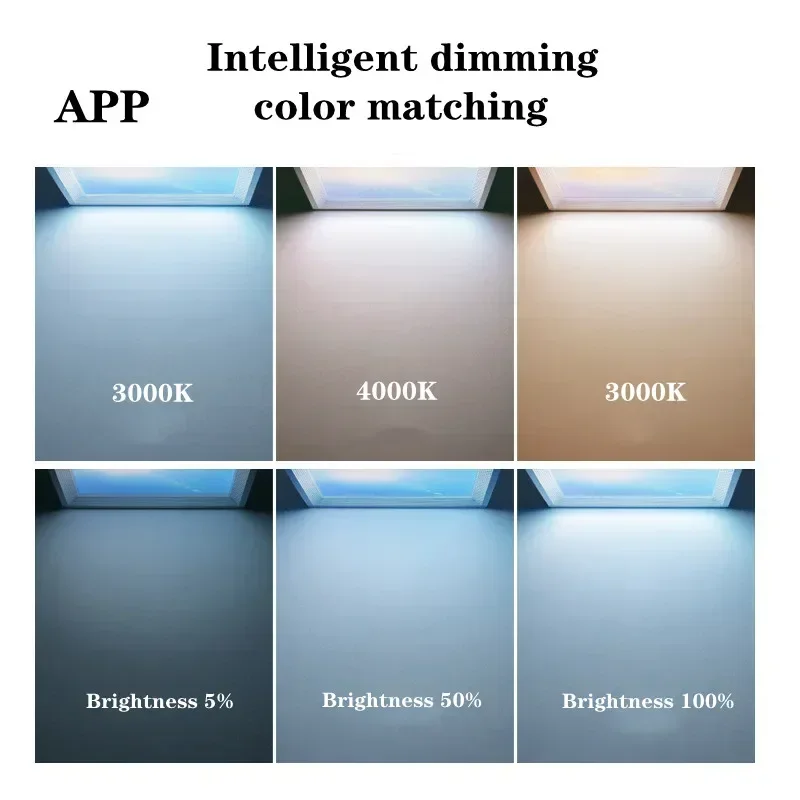 220 فولت نمط جديد السماء الزرقاء مصباح السقف الذكي للحمام غرفة المعيشة المطبخ الإضاءة الطبيعية ديكور داخلي التحكم عن بعد والتطبيق
