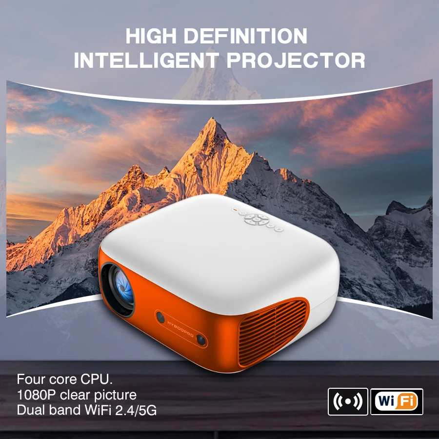 Factory Original Portable Projector 4K WIFI Outdoors Mini Home Theater HD Android 11 Projector LCD 800PROSmart Tv LED Projectors