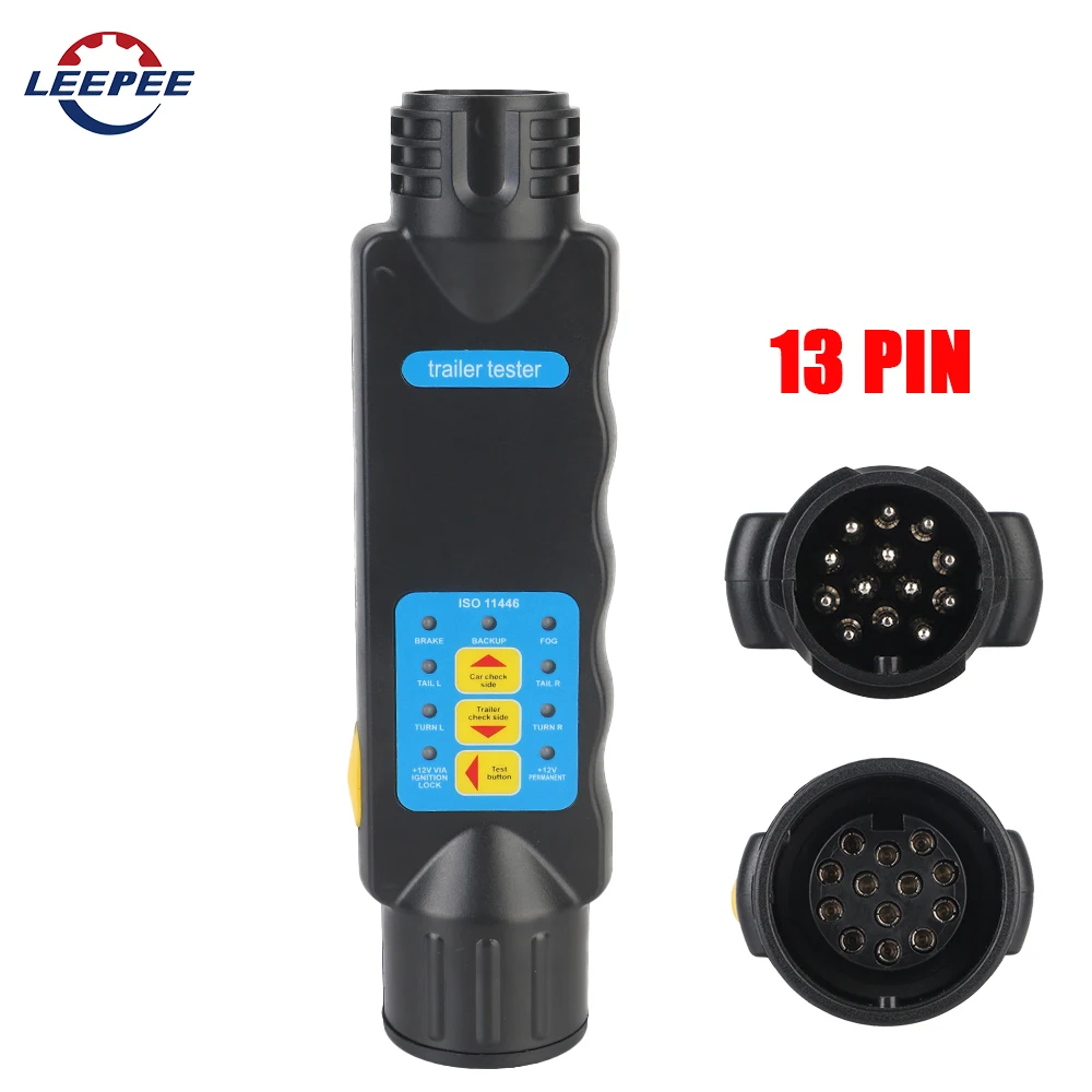 Diagnostic Tools 13 Pin 12V Car Truck Caravan Accessories Trailer Plug Socket Tester Universal Wiring Circuit Light Test