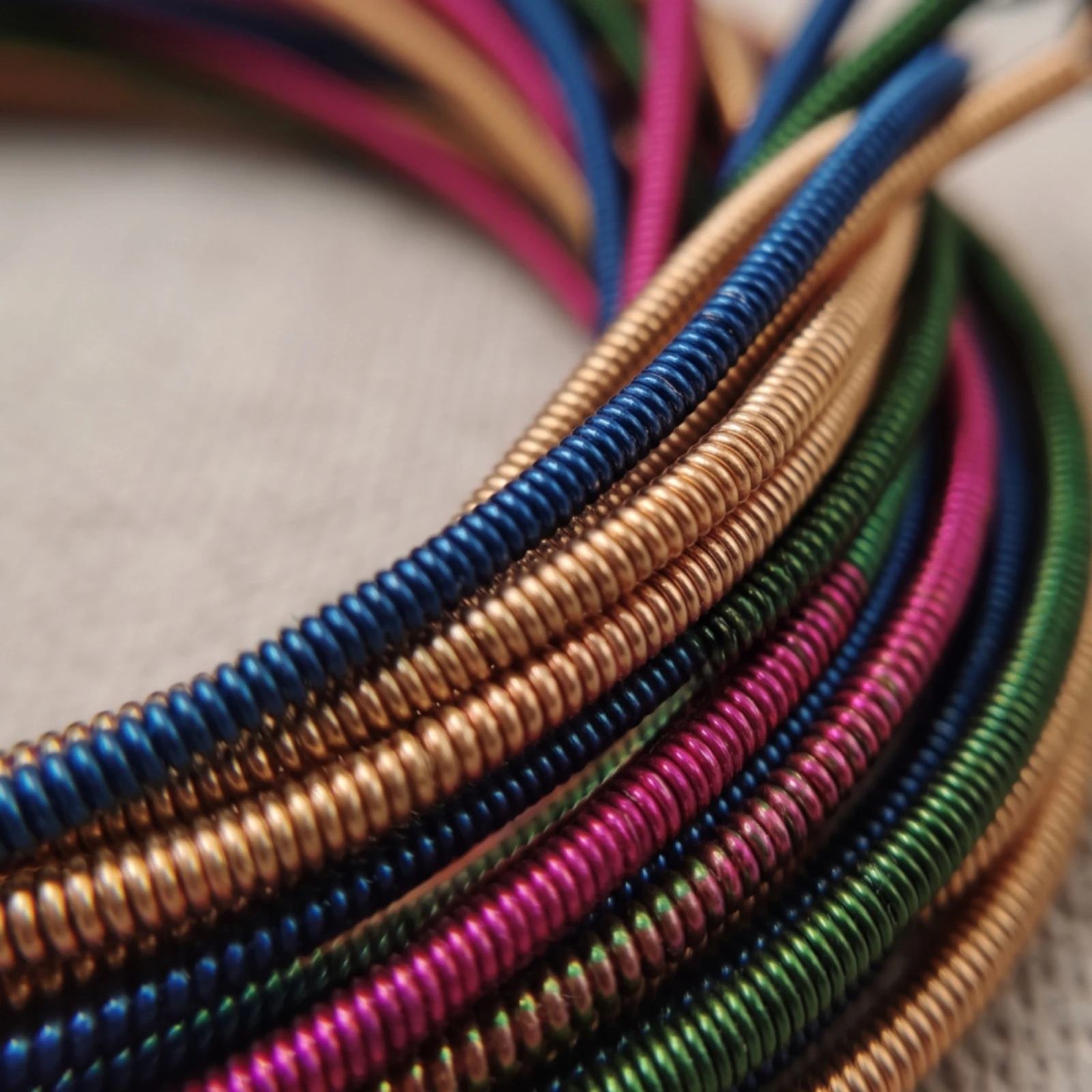 Replacement Bass Strings Multicolor Bass Strings with Steel Core Nickel Copper Alloy String Punchy Mids Deep Lows for Bassists