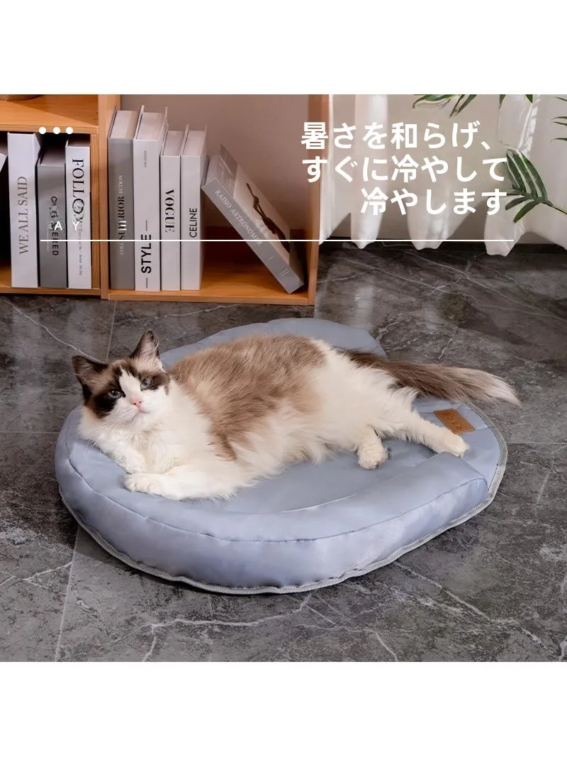 厚手の氷敷きマット、ペット用冷却パッド、噛みつき防止、夏用クールネスト、寝具パッド、大型、家庭用快適ペット用品