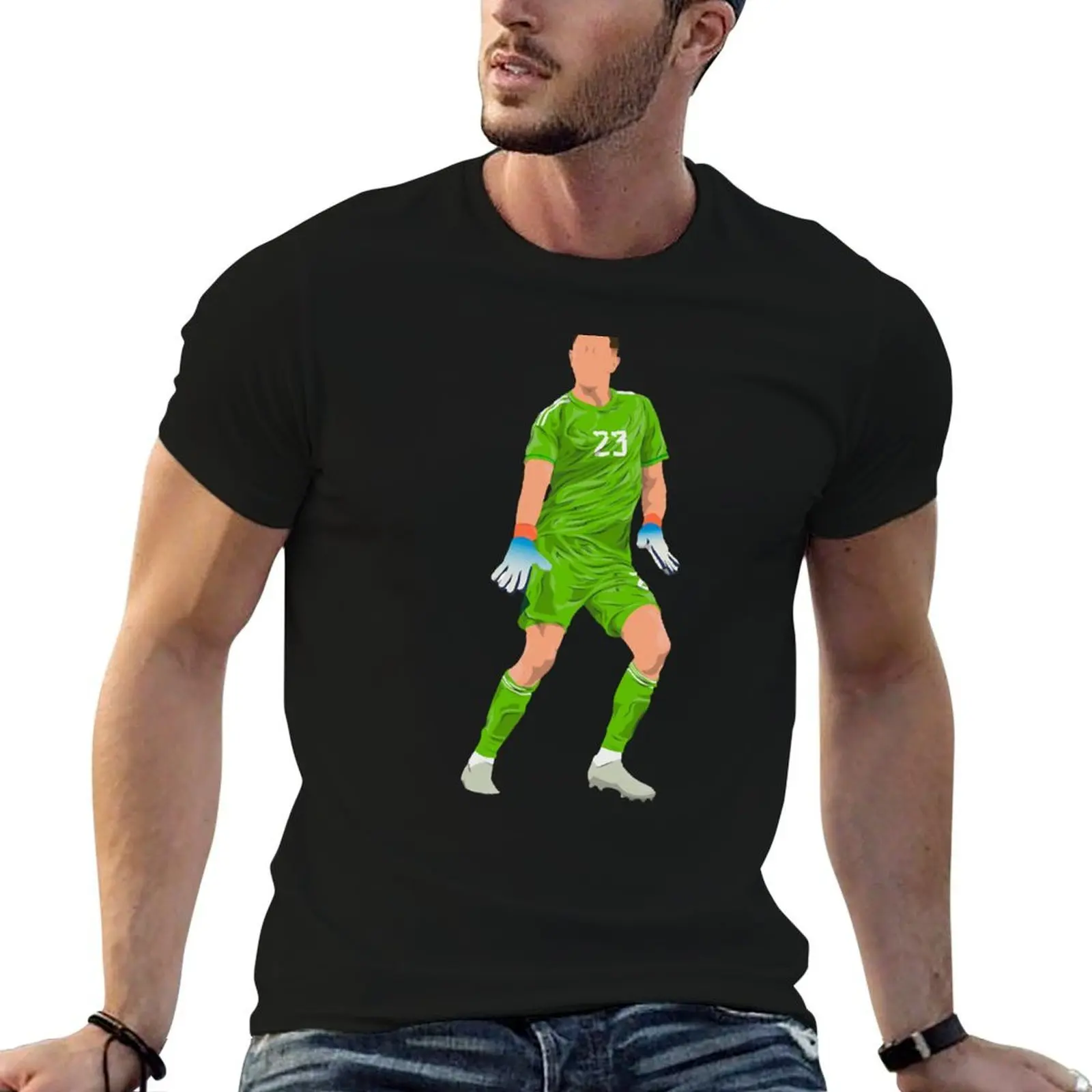 Camiseta minimalista Emiliano Martinez, camisetas para hombre, camisetas suaves de algodón para hombre, camisetas gráficas ajustadas para hombre, camiseta
