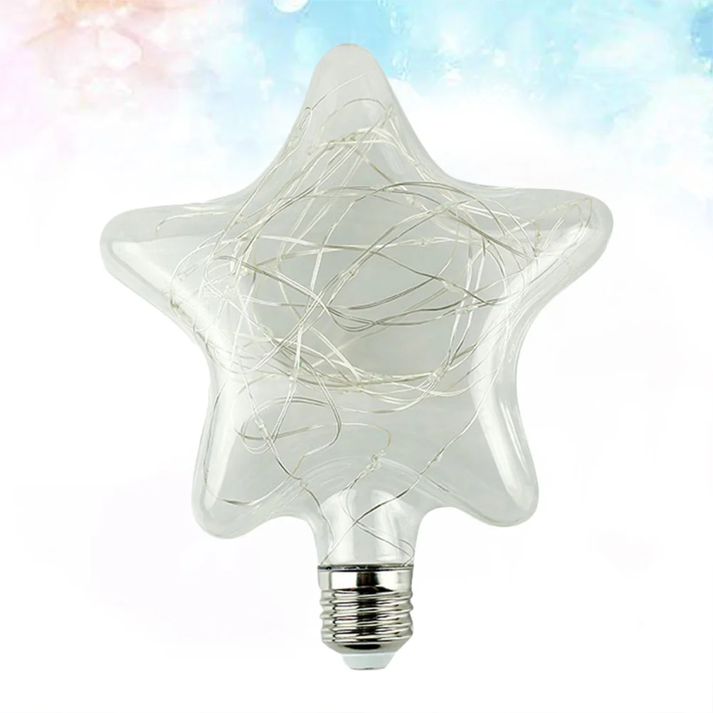 

E27 Ac85-265V Pentagram Filament Bulb Vintage LED Light Bulb Warm Soft Glow Long Lifespan Energy Saving for Home Hotel Bar Cafe