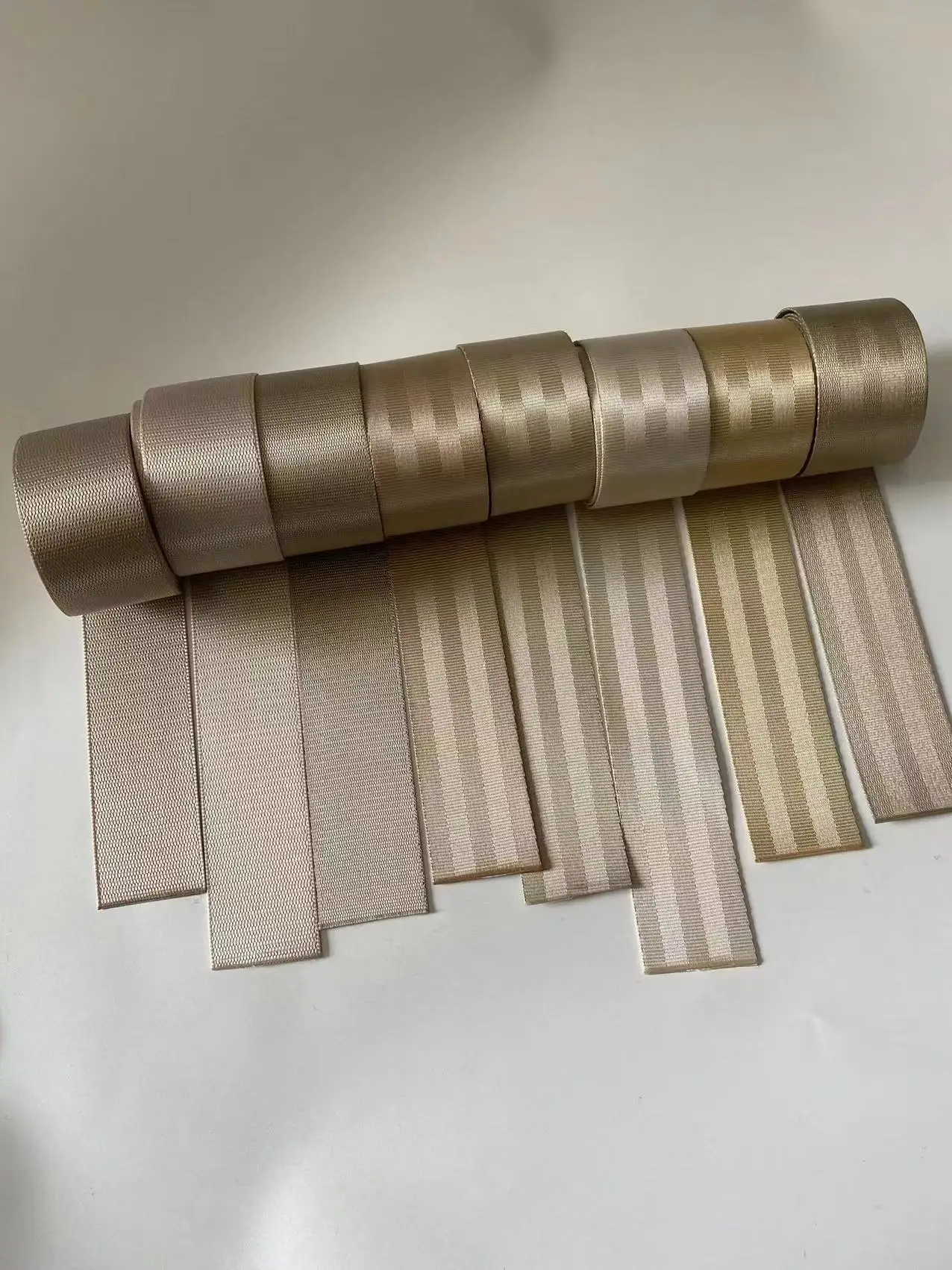 Joormom Beige Series Car Seat Belts Racing Car Modification Color Modification High-Strength Polyester Webbing