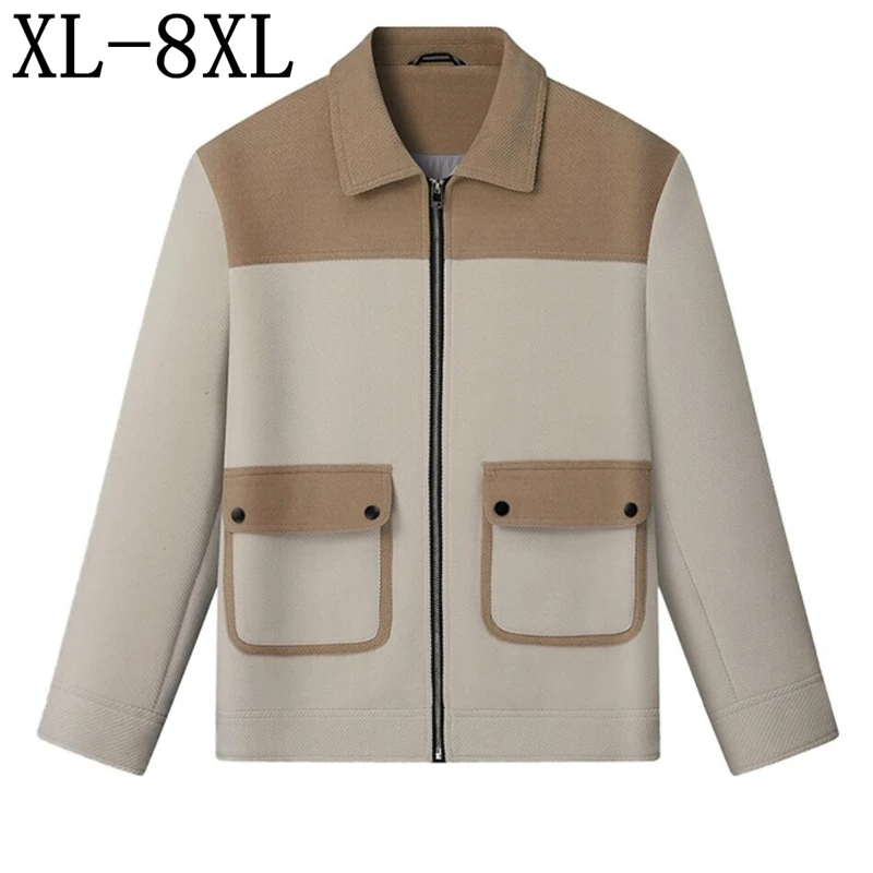 

8XL 7XL 6XL 2024 New Fall Winter High End Comfortable Soft Jacket Men Fashion Luxury Mens Jackets Coat Casual Loose Outwear