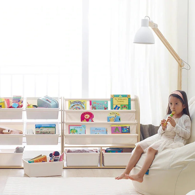 

Finishing rack Children's storage rack Locker Children's room Baby toys Solid wood storage