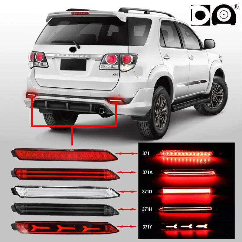 Special Rear Bumper Lamp led Flash brake light Running light for Toyota Fortuner 2008-2014 2009 2010 2011 2012 2013