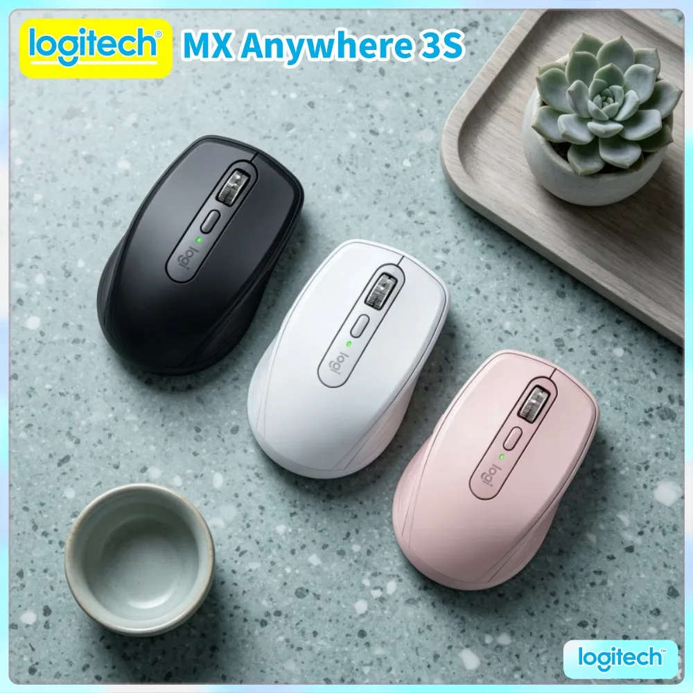 Top-Tier Logitech MX Anywhere 3S Mouse - 8000 DPI, Magspeed Scroll, Silent Click, Multi-OS Support For Office Travel