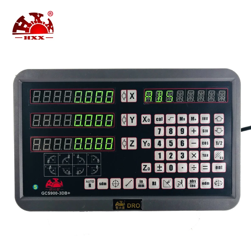 HXX 3 axis cnc controller DRO digital readout with 3 pcs linear scale electronic ruler for motorcycle cylinder boring machine