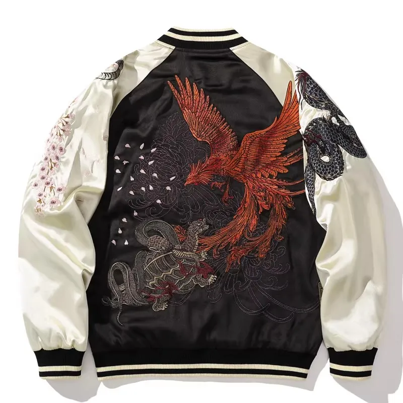 A014 Exquisite Heavy Embroidery Jackets For Man Comfortable Fit Autumn Top Quality Polyester Design Trendy Chamarras Para Hombre