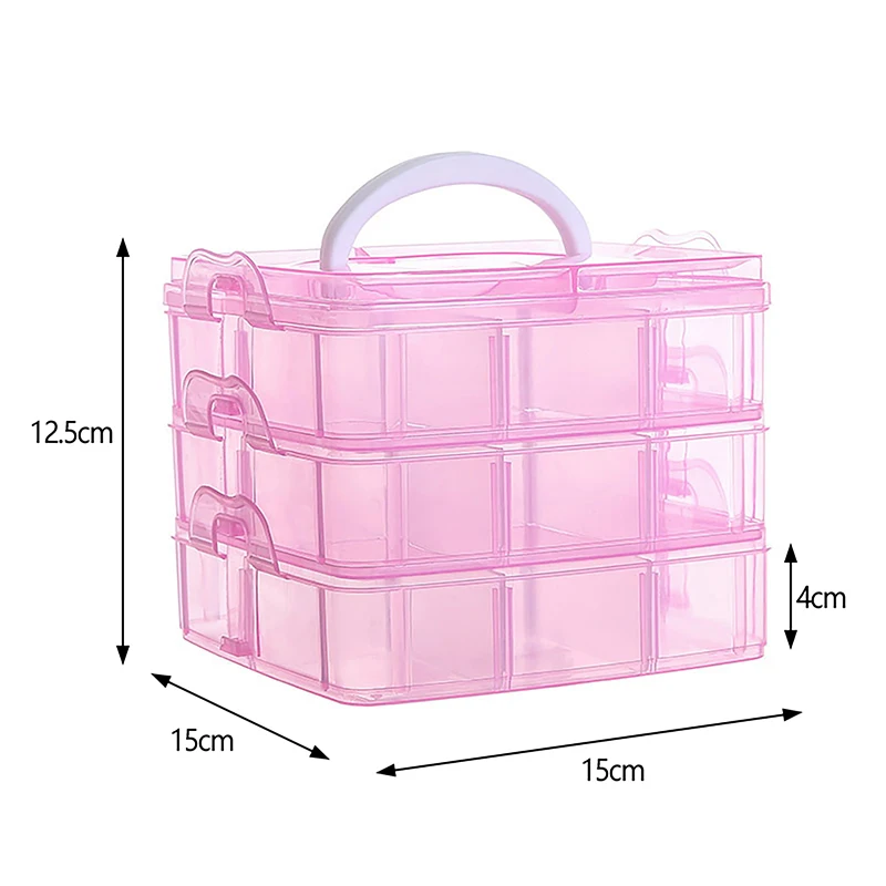 صندوق تخزين مجوهرات شفاف ، سعة كبيرة ، صندوق تشطيب ، قلادة ، خاتم ، أقراط مرصعة ، زخرفة