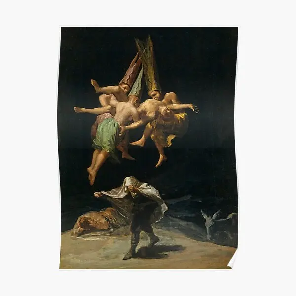 Witches Flight Painting By Francisco Goy  Poster Decoration Print Room Art Decor Home Picture Vintage Modern Painting No Frame