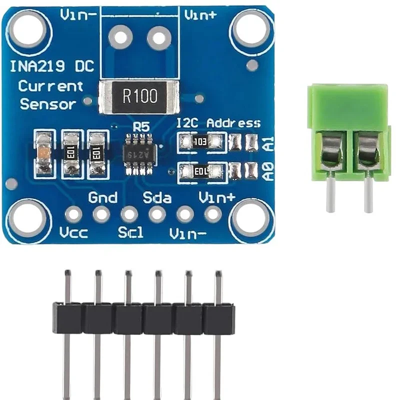 MCU-219 INA219 I2C Zero Drift Bi-directional Current Power Monitoring Sensor Module Sensor Breakout Monitoring Modules