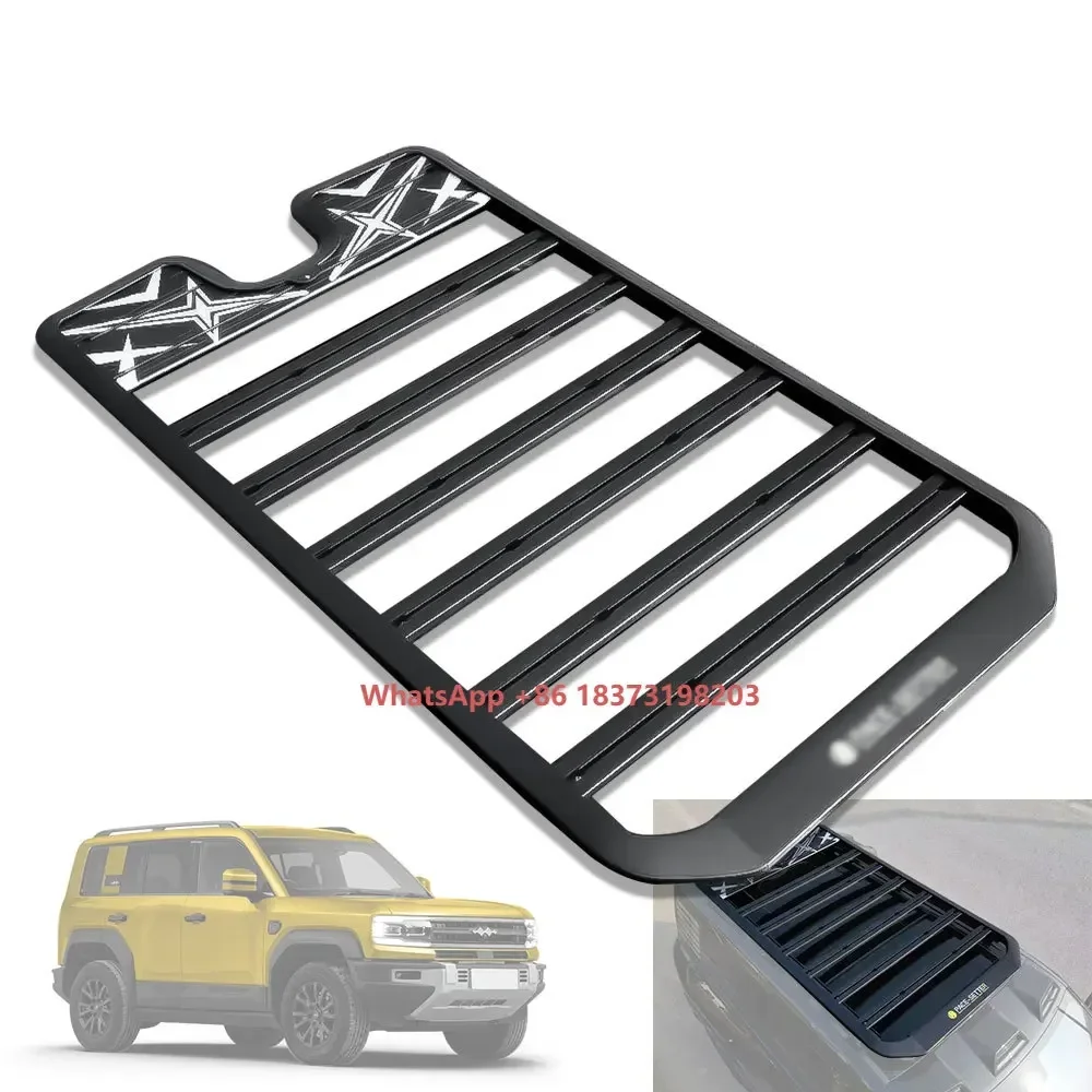 

Car Accessories Aluminium Roof Racks Flat Rooftop Cargo Carrier Ladder Luggage Roof Rack for BYD Formula Leopard 5