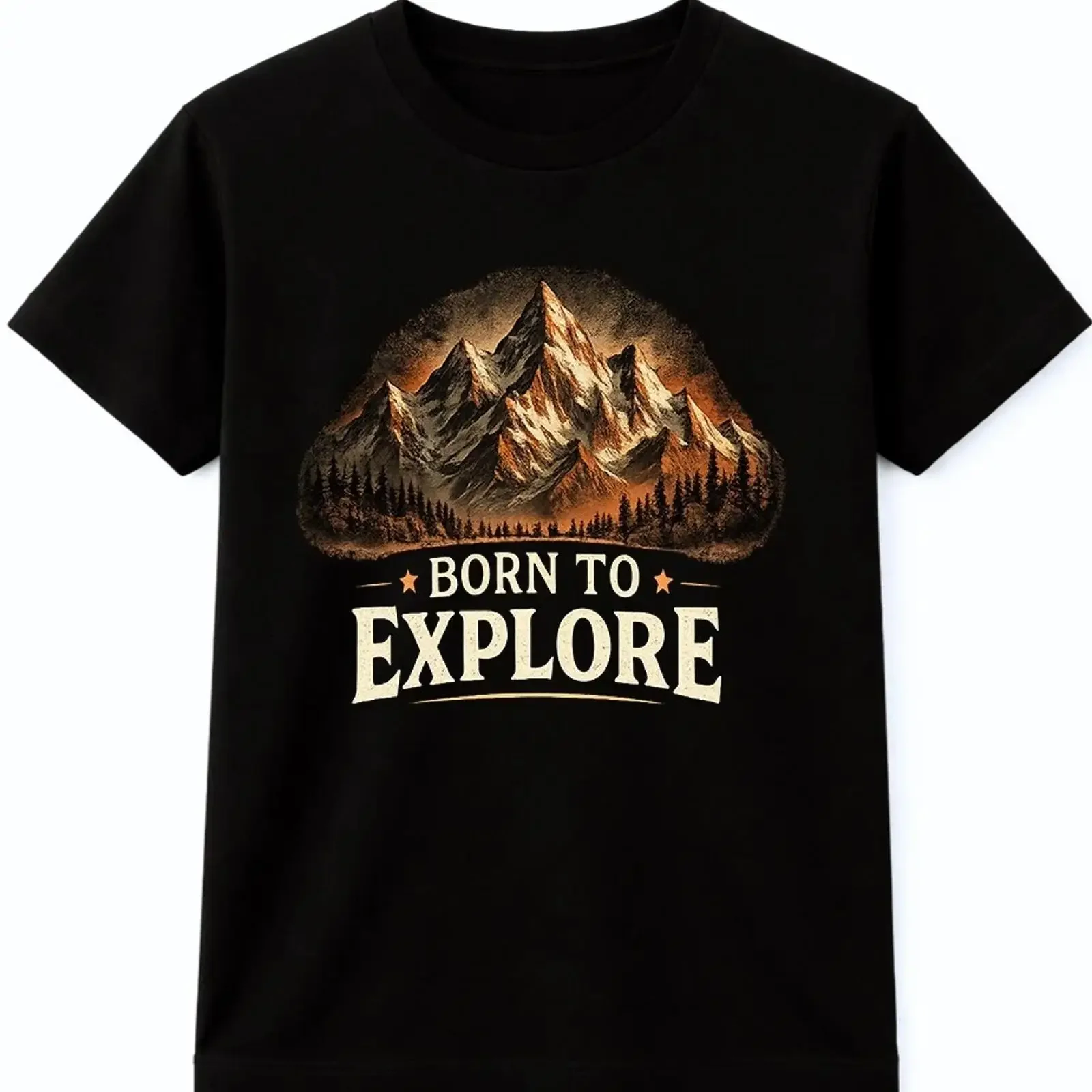 Футболка Adventure Born To Explore Mountain Hiking Outdoor Travel, винтажная, с эффектом потертости, унисекс, для повседневной носки, мужская