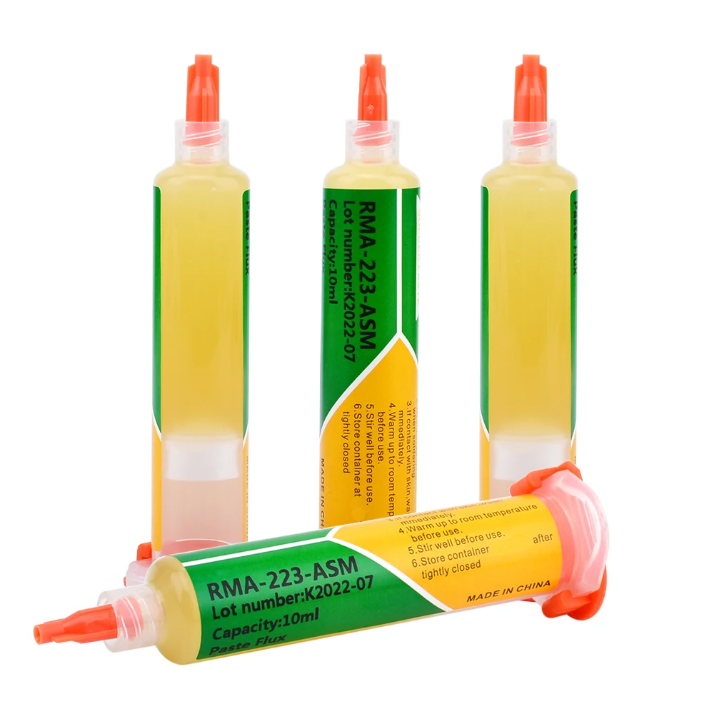 RMA-223-ASM ฮาโลเจนฟรี Rosin Flux,Flux Paste ใช้สำหรับส่วนประกอบ Desoldering,การบำรุงรักษา,Zero Halogen,ไม่มีการรั่วไหล,Protecti