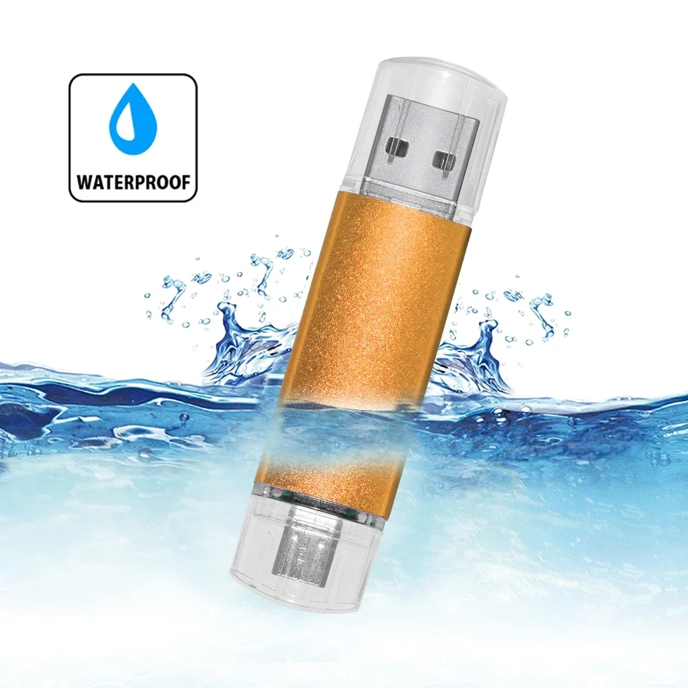 Adattatori TYPE-C gratuiti USB 2.0 Flash Drive 128GB Pen Drive in metallo 64GB 3 ni1 Memory Stick pendrive capacità reale U disk