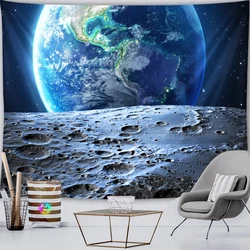 Outer Space Galaxy Universe Tapestry Home Decor Planet Tapestries Stars Wall Hanging Mural for Bedroom Astronaut Home Decoration