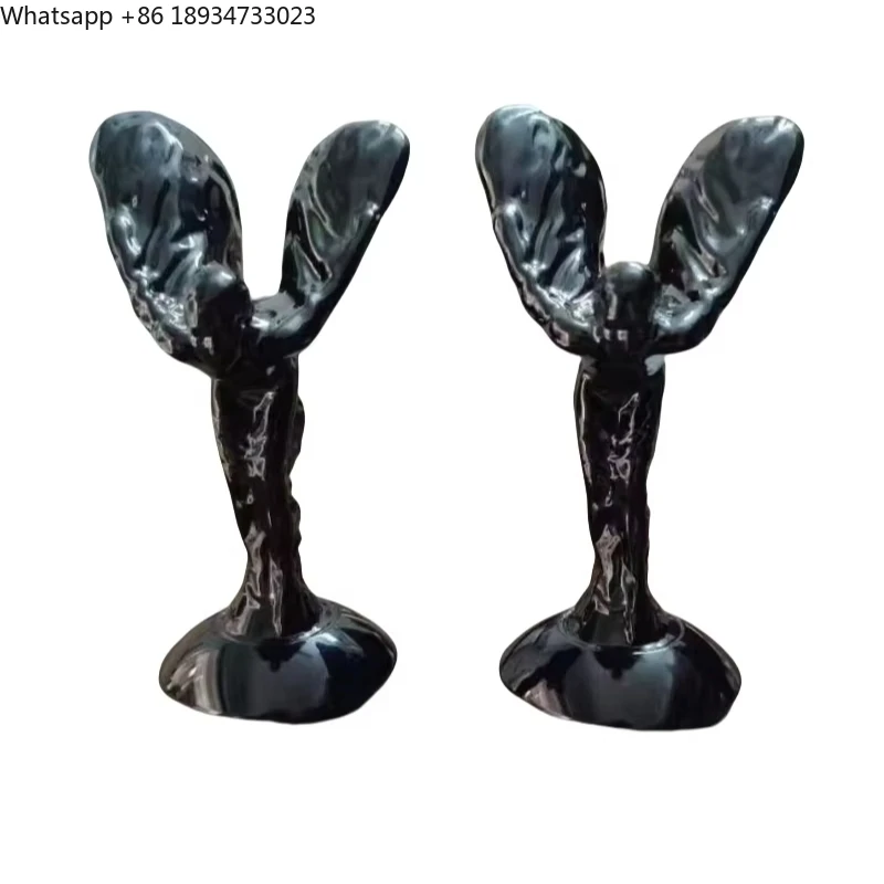 Adequado para Rolls Royce Cullinan Dawn Ghost Phantom Wraith Black Flying Goddess Logotipo deusa ajustável Middle Net StandingLogo