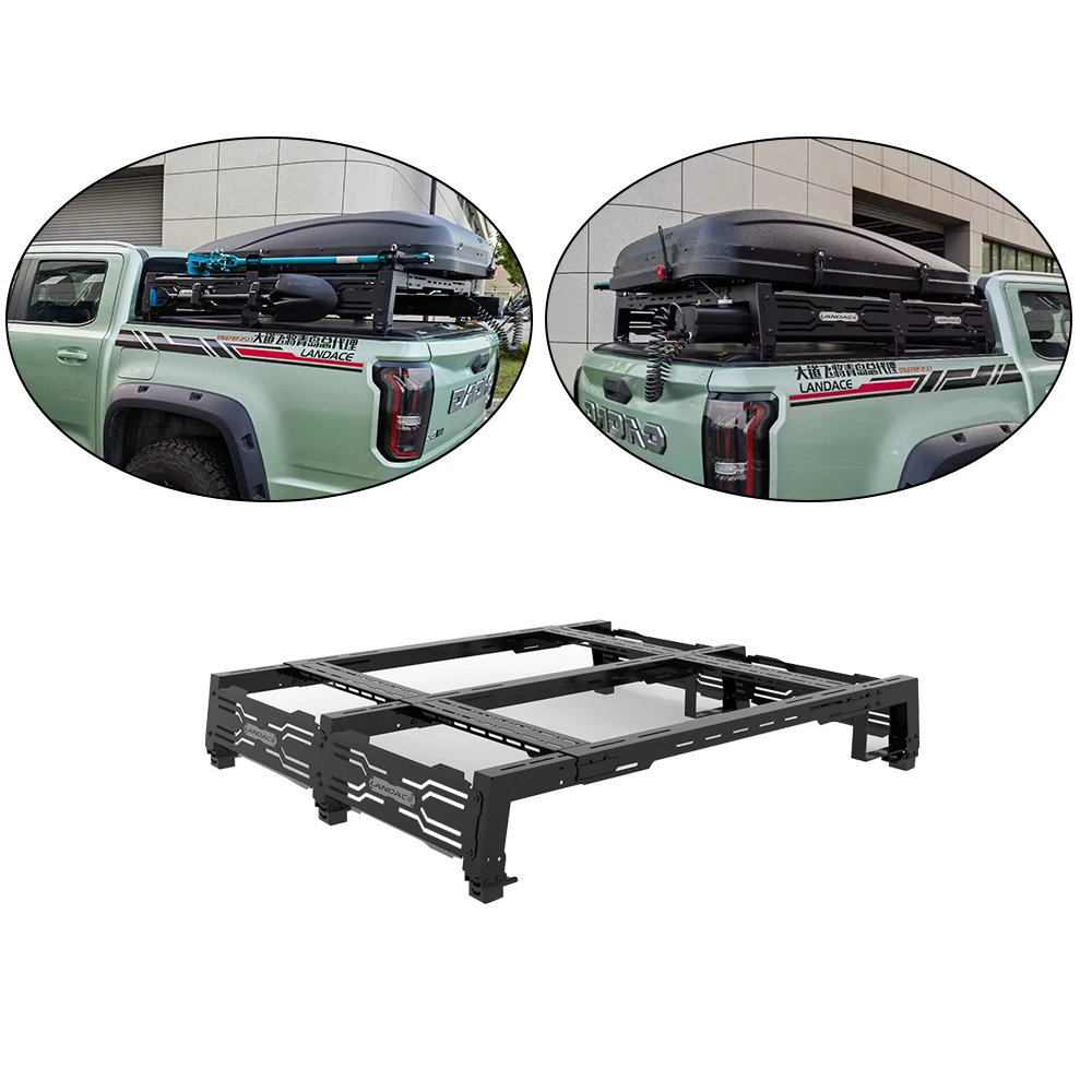 Non Destructive Stable Strong Fixed New Lower Version Truck Bed Rack Bed Accessories System for Universal Pickup