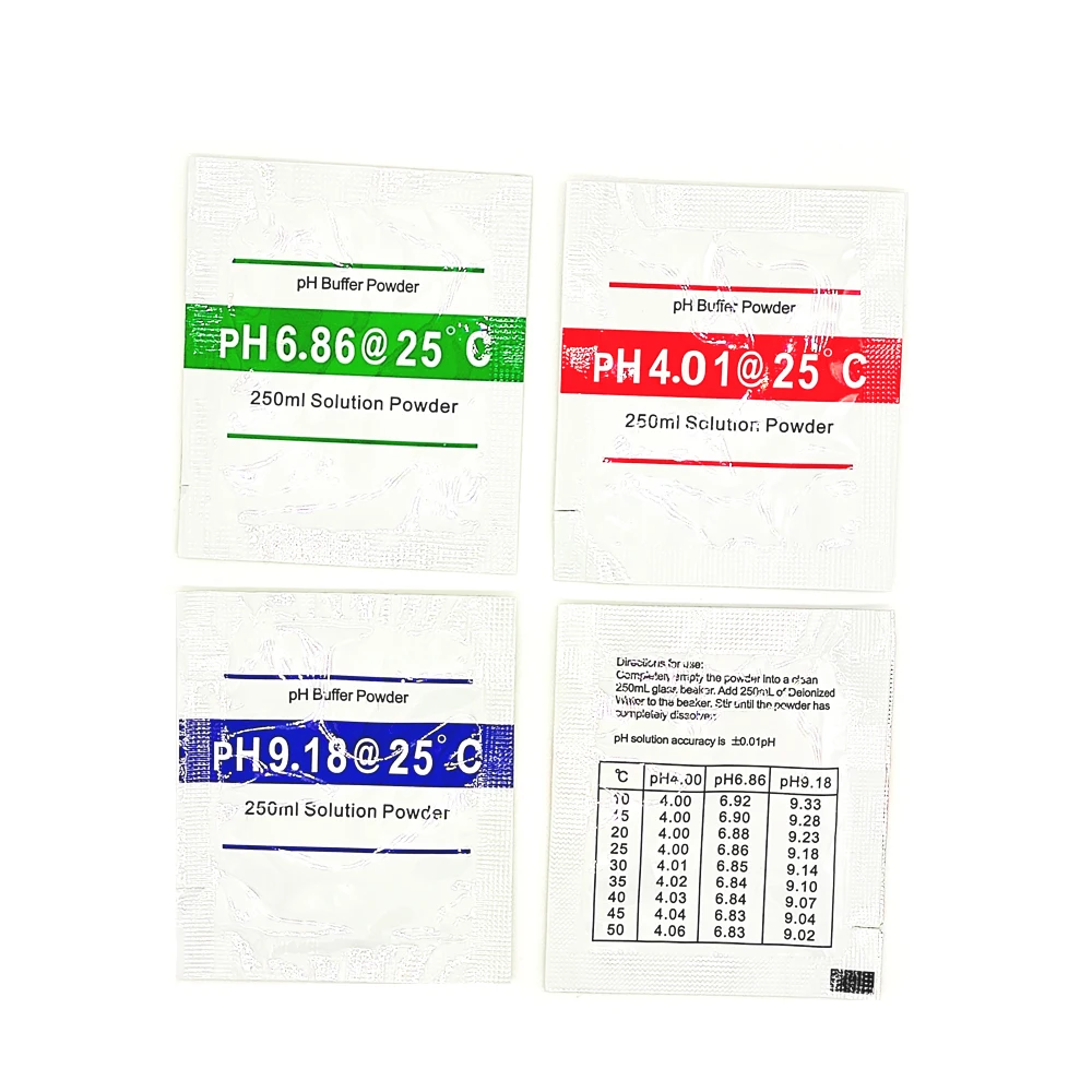 10pcs/Pack PH 4.01 6.86 9.18 Solution Calibration Buffer Powder Accuracy 0.01PH For PH Tester Meter Digital Measurement Water