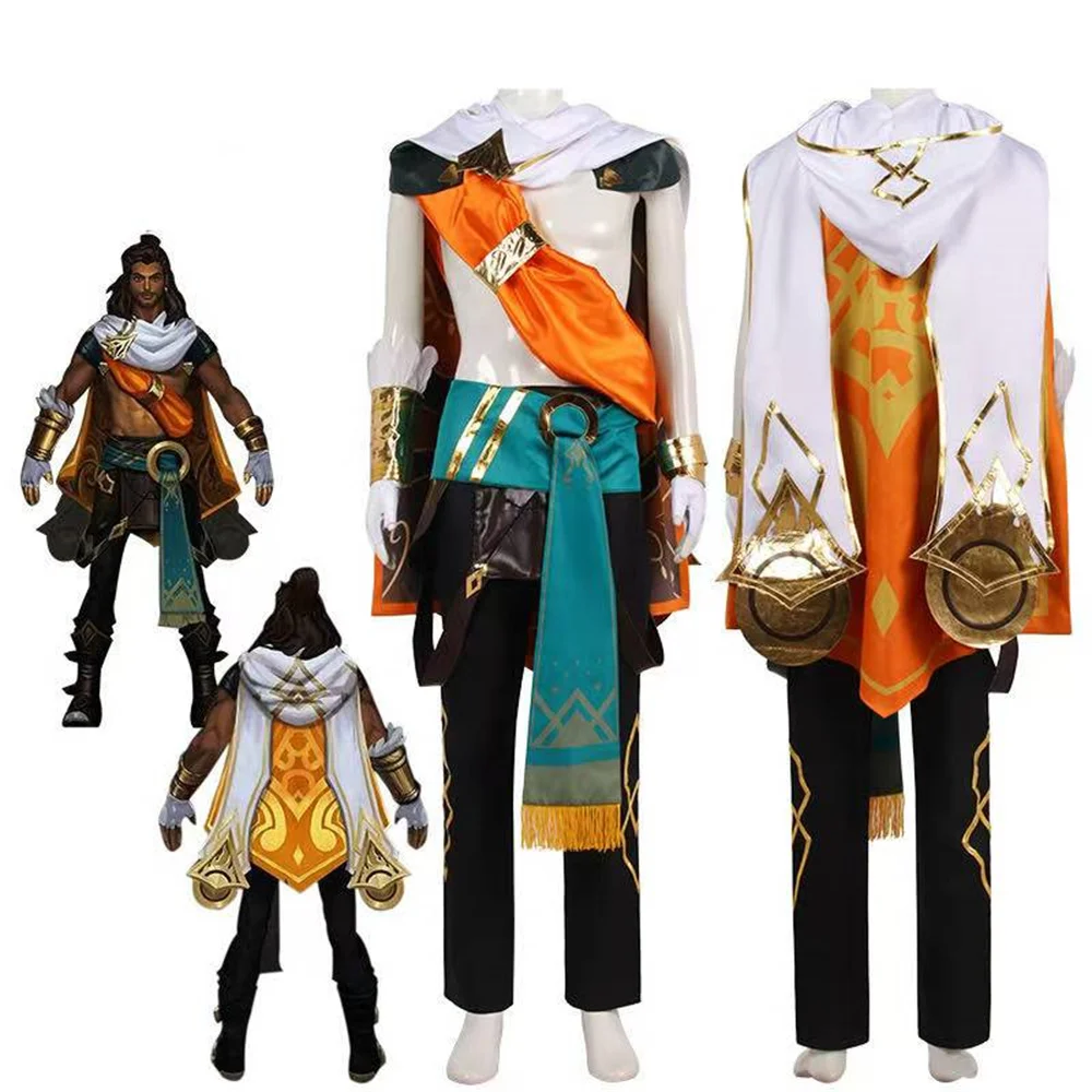 Costume de Cosplay LOL Akshan pour Homme, Ensemble Complet de Combat, Tenue de ixd'Halloween