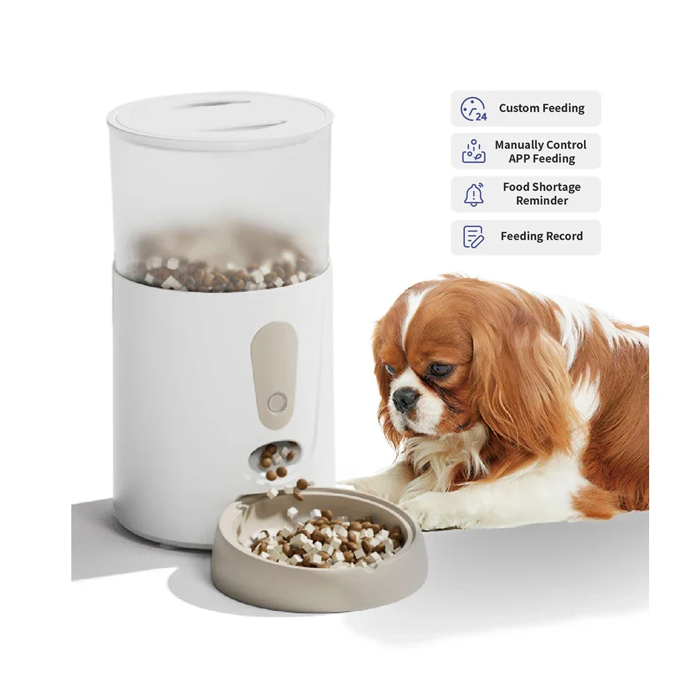 

2024 New Automatic Pet Feeder Smart Wifi Remote Control Microchip Dog Pet Bowls Food Auto Feeder Treat Dispenser