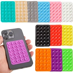 Double Side Silicone Suction Cup Mobile Phone Anti Slip Fixing Mount Multifunctional Backed Adhesive Silicone Rubber Sucker Pad