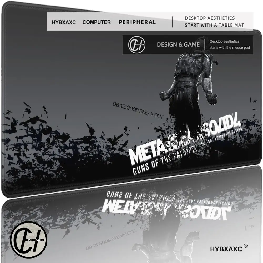 

Коврик для мыши Metal Gear Solid, офисный, для ПК, HD, аниме, геймерский, для клавиатуры, для ноутбука, игровые аксессуары, настольный коврик XXL HYBXAXC