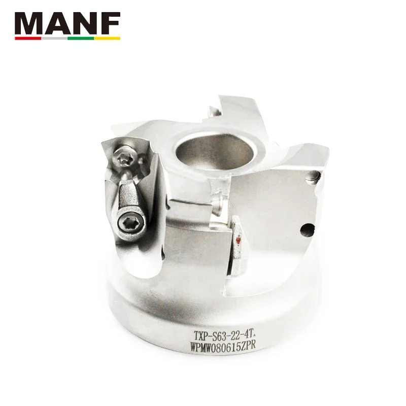 

MANF High Feed Face Milling Cutter TXP Clamped Fast Feeding Face Milling Bar For WPMT080615ZSR Carbide Inserts Mold Machinning