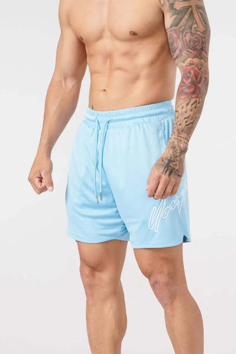 Men\'s Summer new men\'s shorts sports fitness casual beach pants outdoor running training shorts.