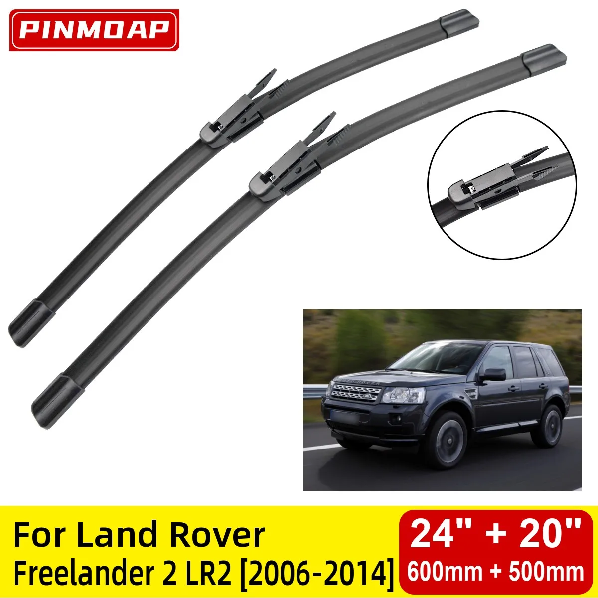 

Front Wiper Blades For Land Rover Freelander 2 LR2 2006-2014 Windshield Windscreen Window 24"+20" 2009 2010 2011 2012 2013 2014