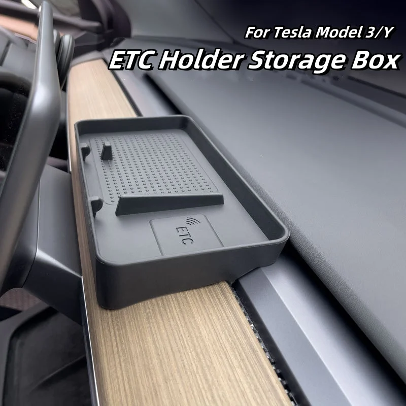 

Tesla Model 3/Model Y Behind Screen Storage Box Dashboard Organizer Hidden Tissue Holder Anti-Slip Mat Phone Bracket Accessories