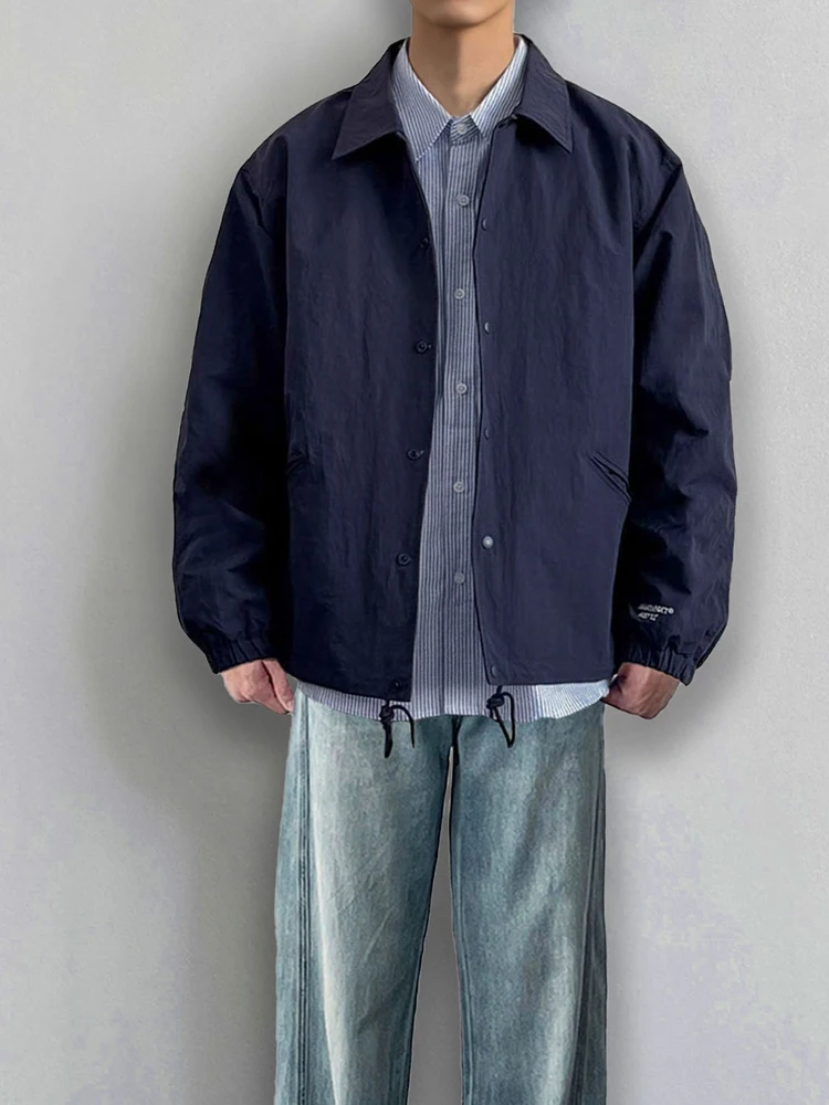 

Ретро японский Sle однотонный лацкан Jaet мужской весенне-осенний повседневный свободный простой рабочий костюм верхняя одежда