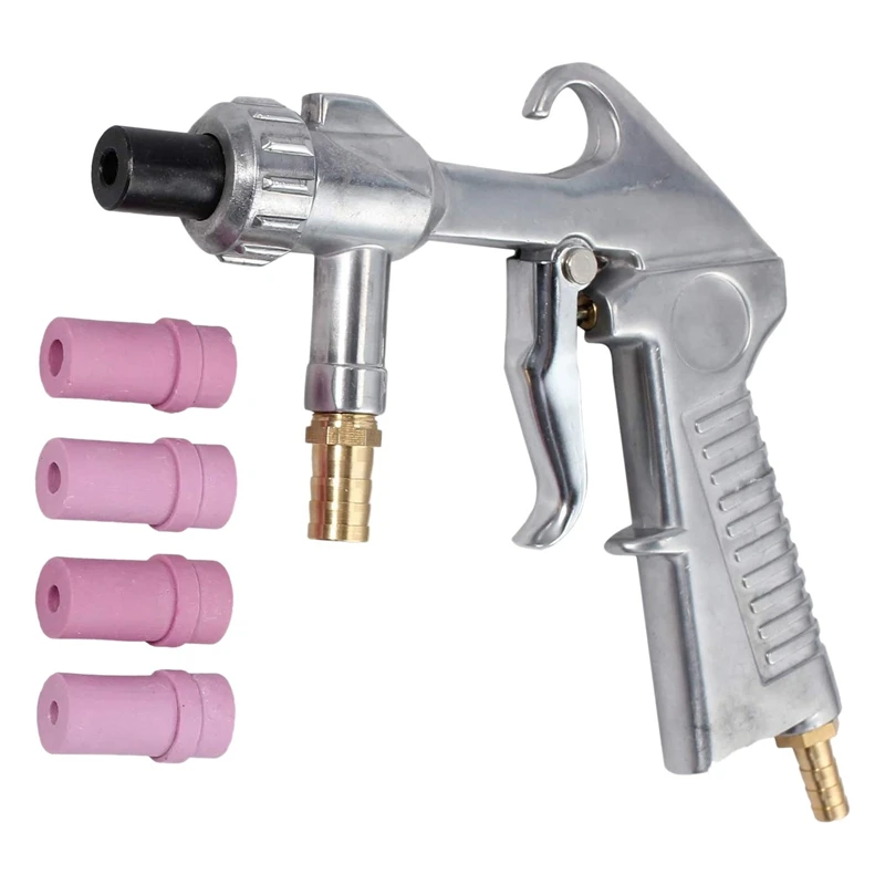 A03F Sandblaster Abrasive Sand Blaster Air Siphon Feed with 4 Nozzles for Sand Blasting Cabinet Cleaning