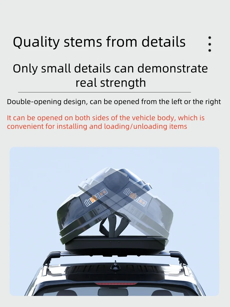 500L Car Roof Box – Dual Side Open, Lockable, Waterproof Luggage Carrier for SUV/Car