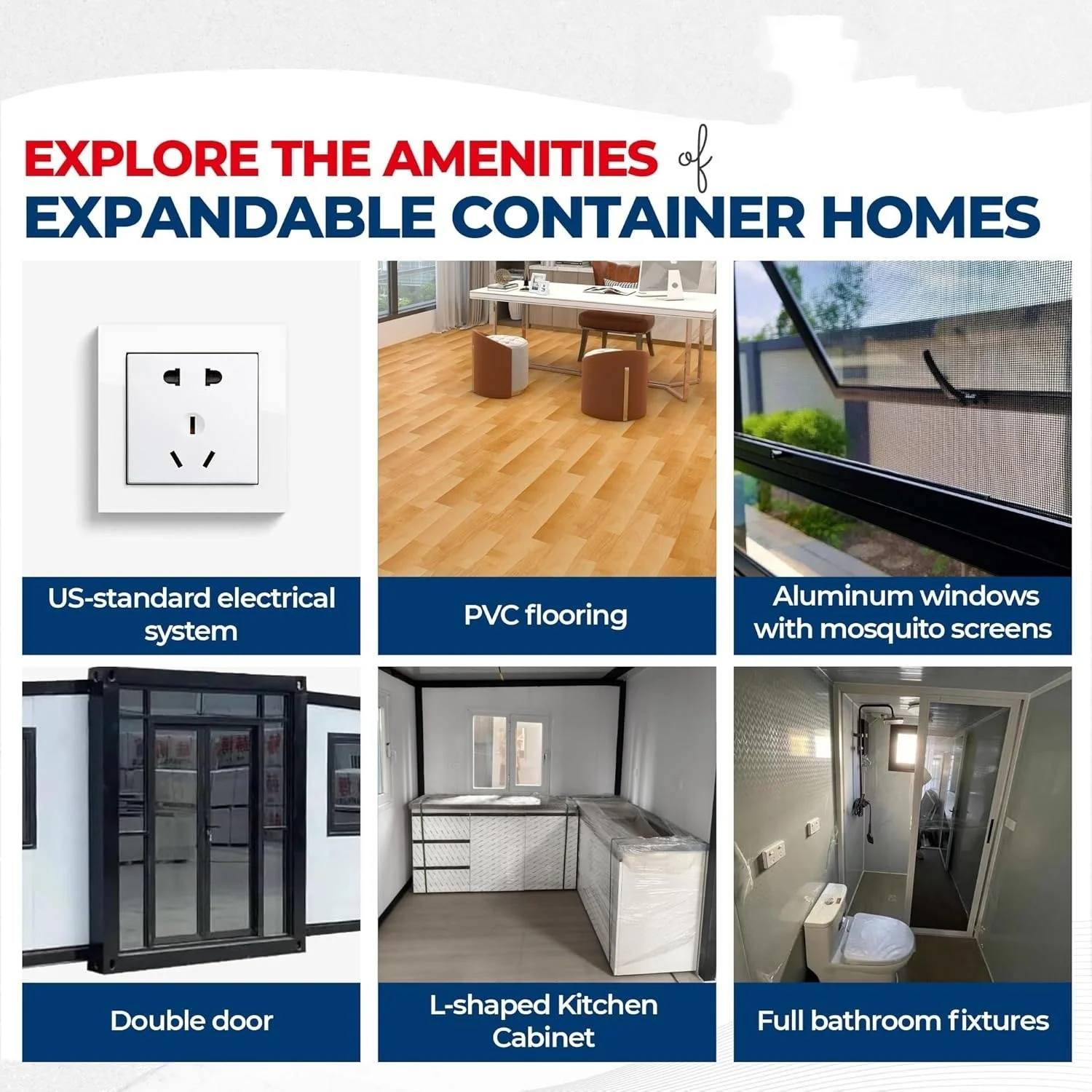 

20ft 40ft Expandable Container House Mobile Home Modular Prefabricated House Steel Portable Prefab Houses Shop Office Price