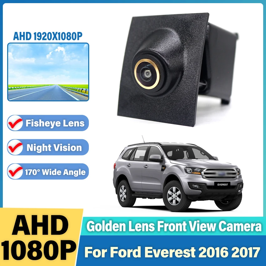 

AHD 1080P HD Car Front View Camera Waterproof Parking CVBS Switch 170 ° Night Vision Positive Camera For Ford Everest 2016 2017