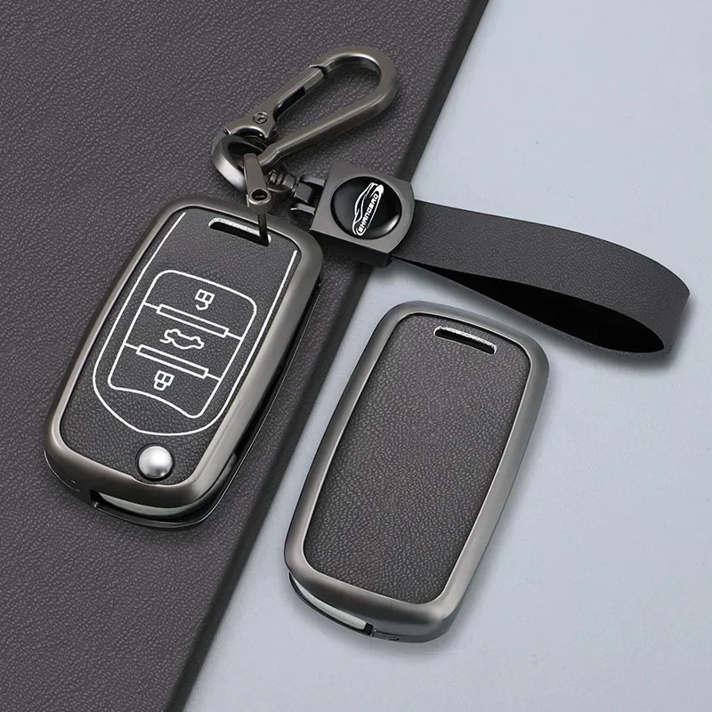 Zinc Alloy Car Key Case Cover For Baojun 510 730 360 560 RS-5 530 630 For Wuling Hongguang S Auto Holder Shell Accessories