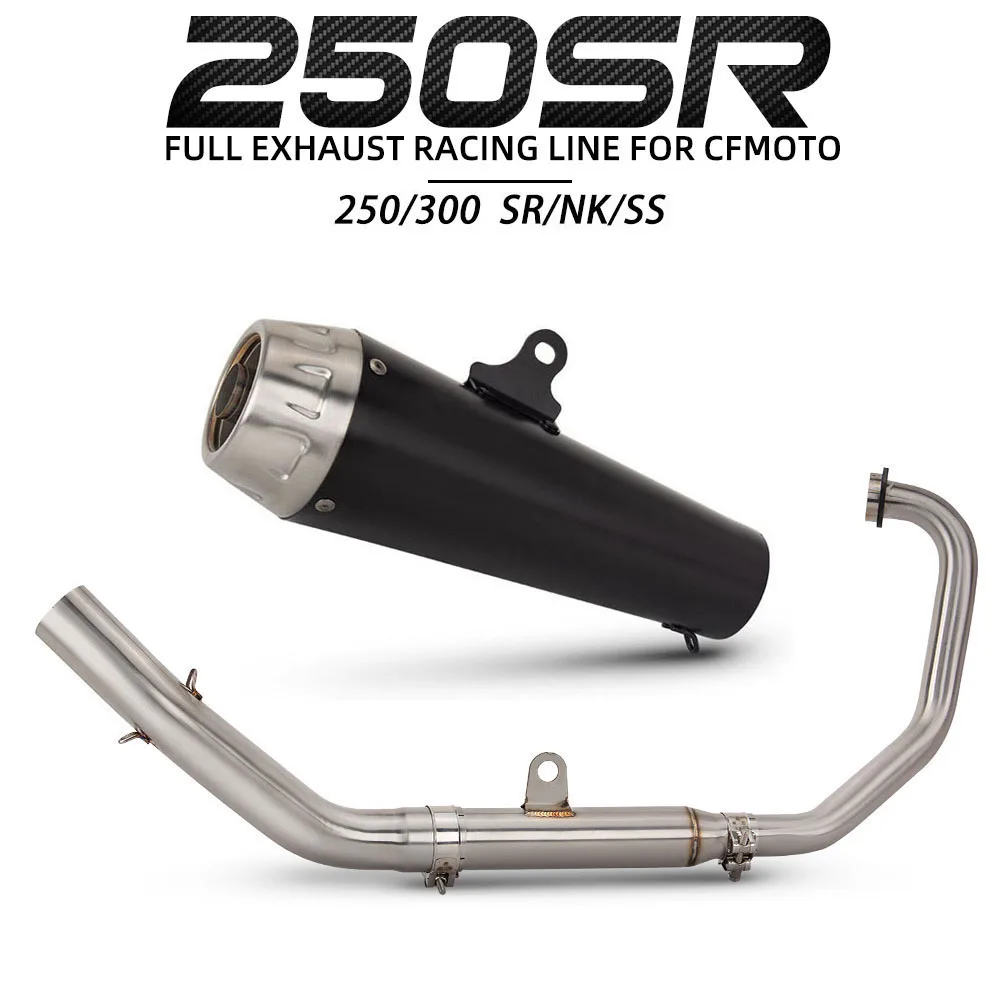 250NK Exhaust System For CFMOTO 250SR 300SR 300NK 250SS 300SS Motorcycle Exhausts Pipe Street Bike Manifold Pro Race Muffler