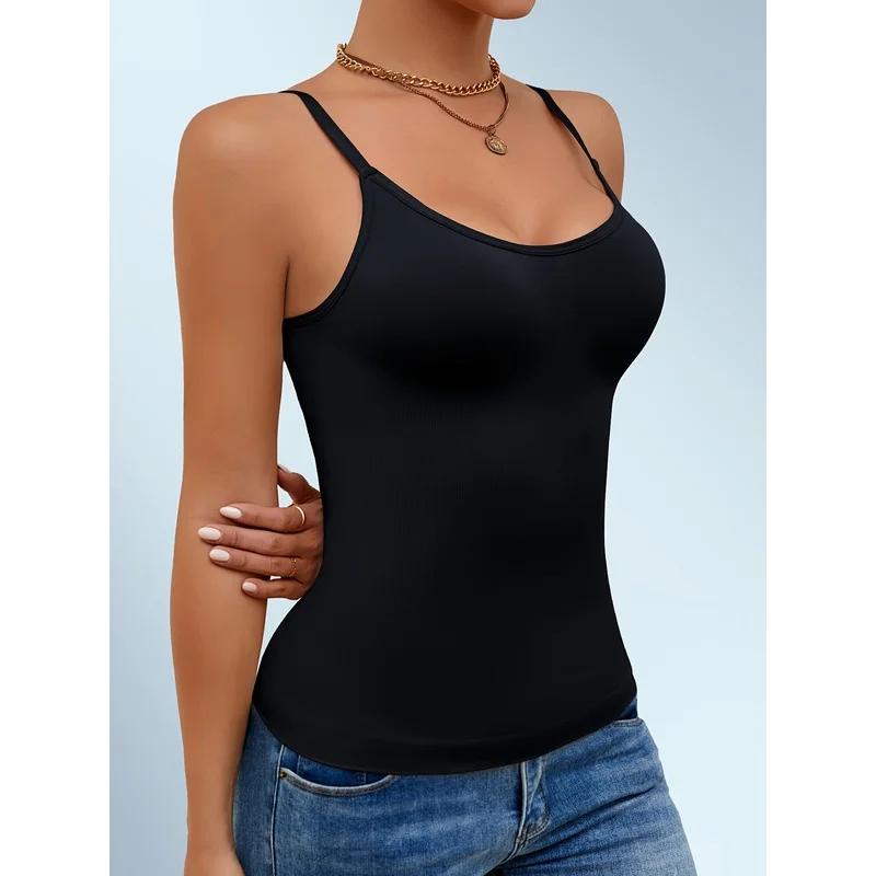 Shapewear Tank Top with Adjustable Straps, Suitable for Wearing Outside,Designed to Slim The Waist And Enhance The Body Shape