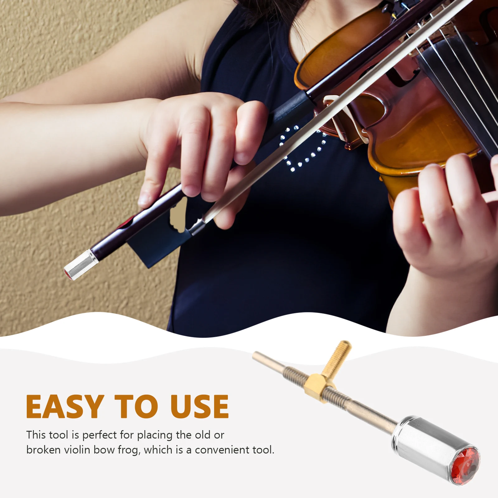 

Stringed Instrument Bow Accessories Student Frog Violin Metal Viola Repairing Screw