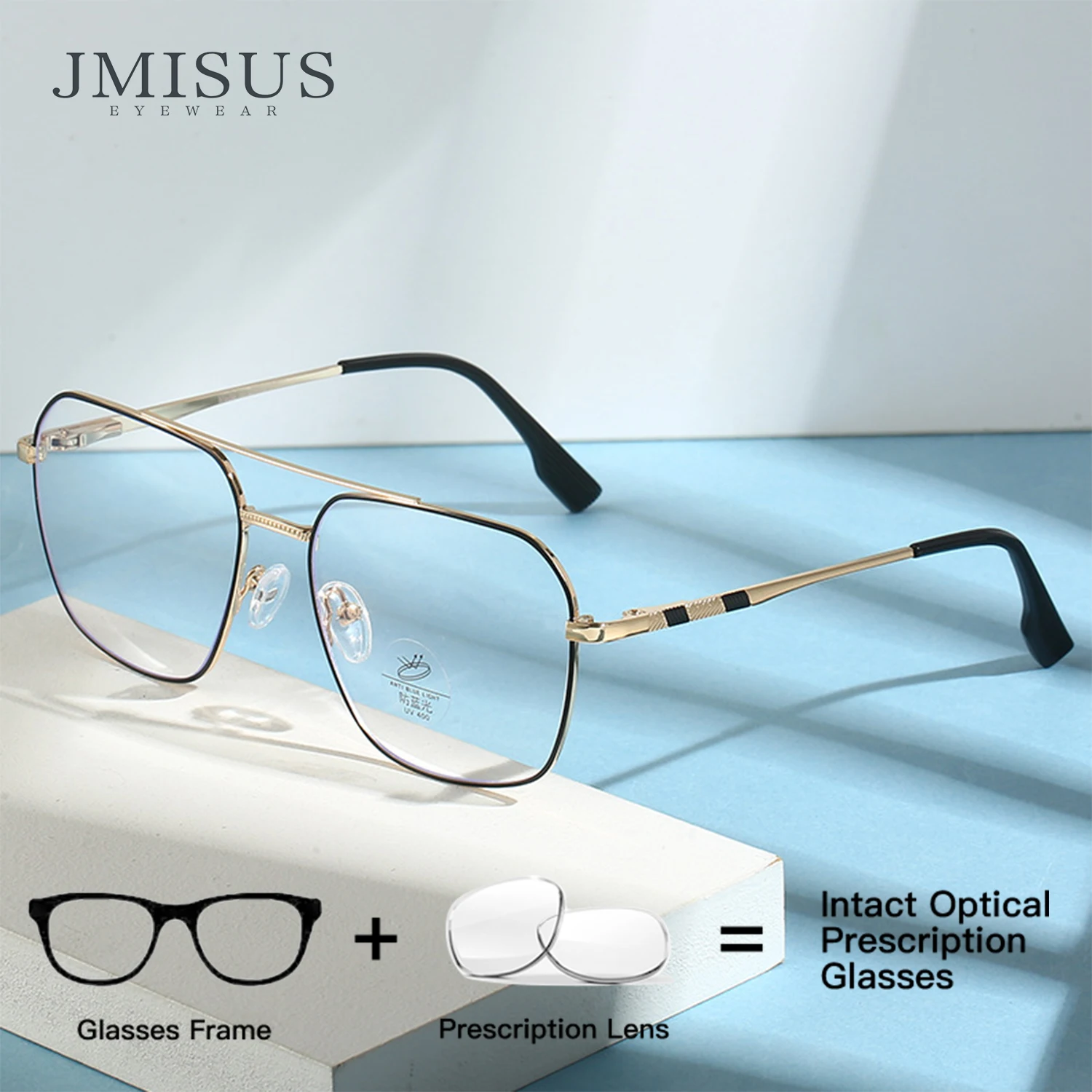 

Очки для зрения JMISUS 2026 Aviator Progressive: высококачественные очки-авиаторы для коррекции близорукости, оптические очки для мужчин и женщин