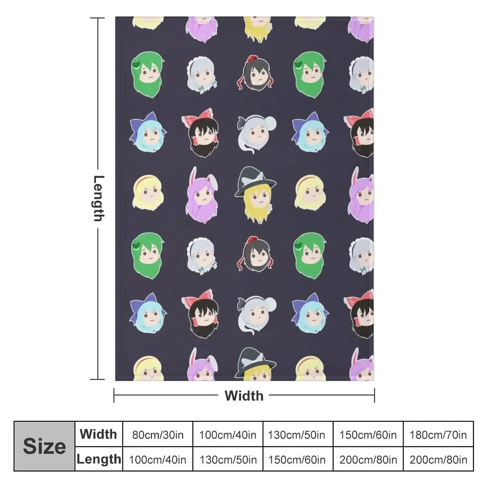 Touhou Headcuties [Estampado] (Transparent Version) Throw Blanket for babies sofa bed Bed Fashionable Blankets