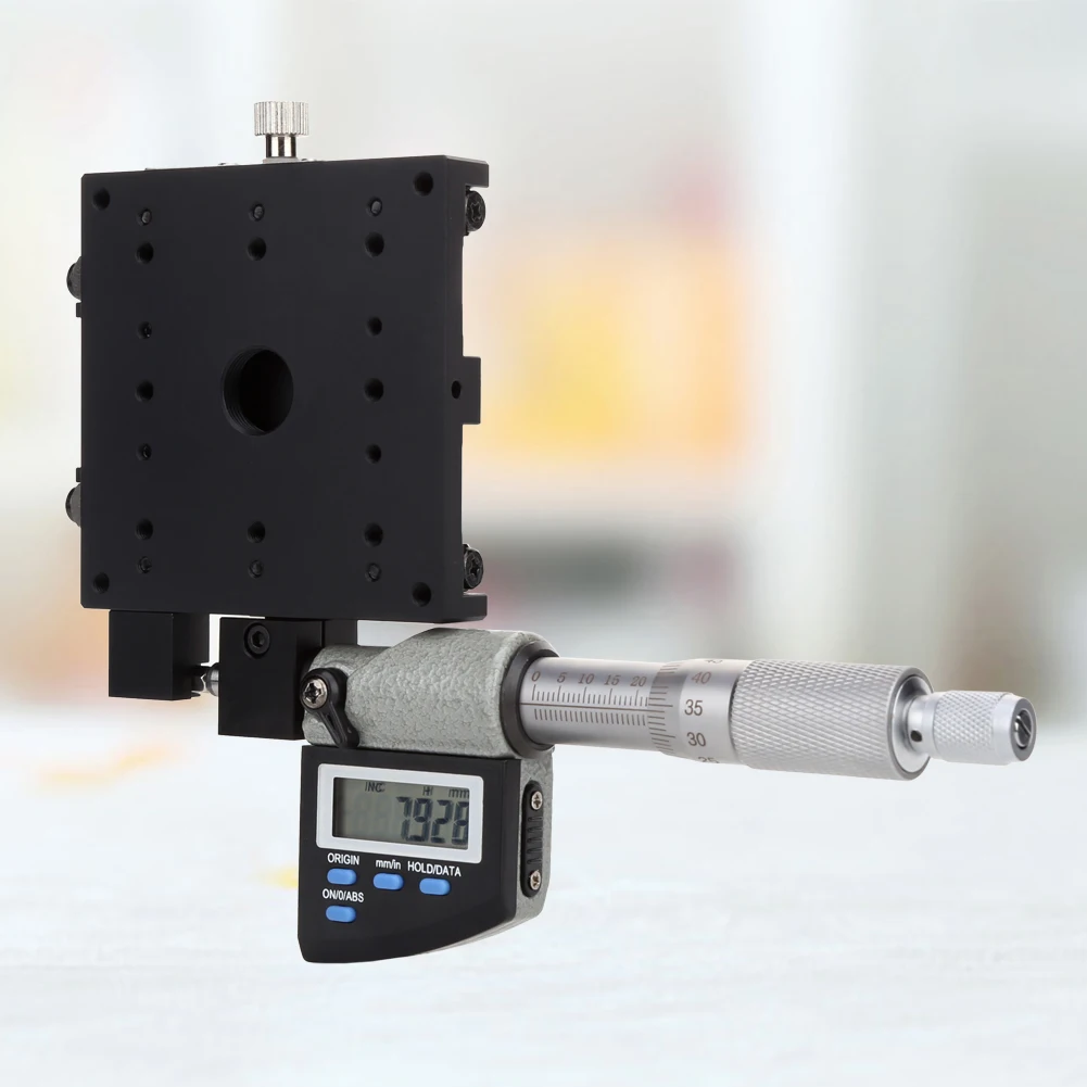 SEMX80-AS Micrometro Display digitale 80x80mm 0,001mm Micrometro da palco per traduzione lineare Rullo micrometro